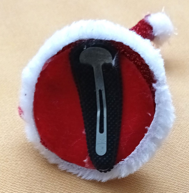 Коледно-новогодишна щипка за коса със звънчета