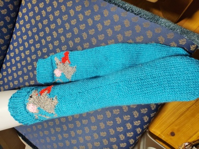 Ръчно плетени детски чорапи размер 38