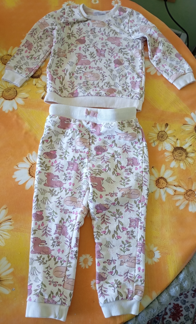 Памучен ватиран детски комплект