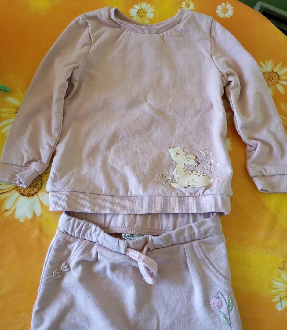 Памучен ватиран детски комплект