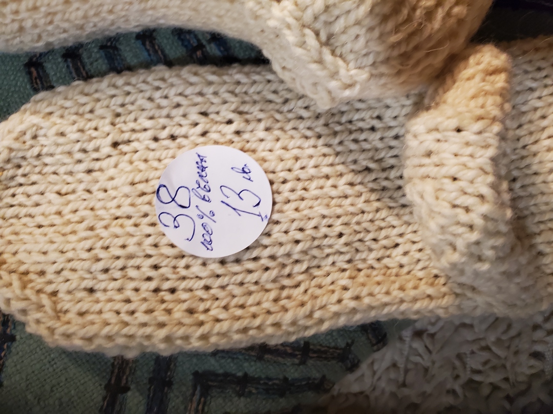 Ръчно плетени чорапи от вълна, размер 38