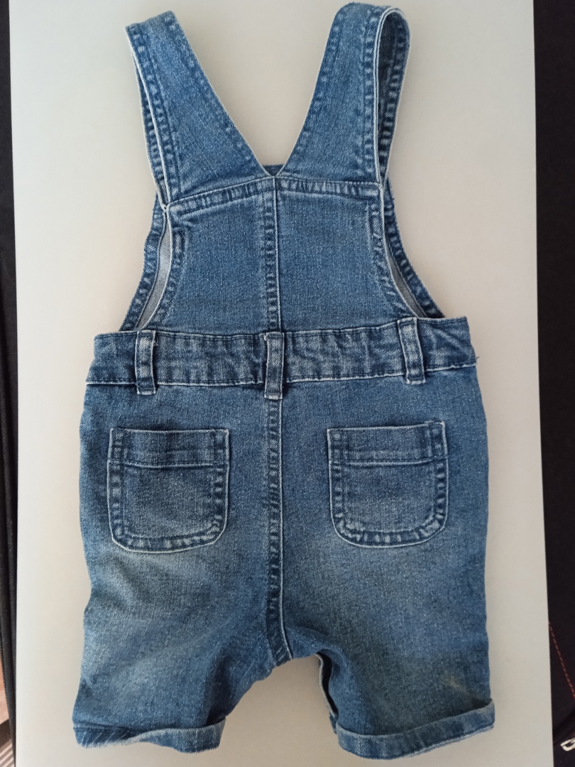 Бебешки дънков гащеризон шорти размер 74/80 см