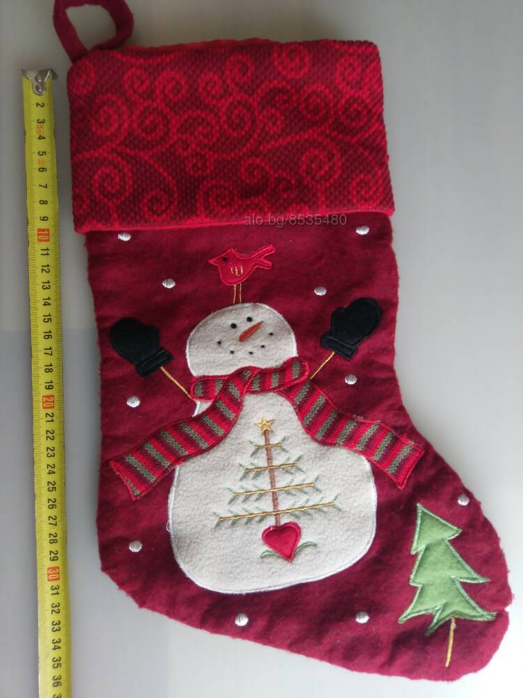 Голям коледен чорап Коледна украса