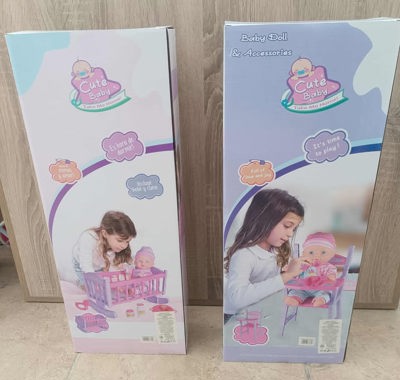 Бебе кукла със столче за хранене