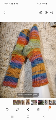 Ръчно плетени юношески чорапи размер 38