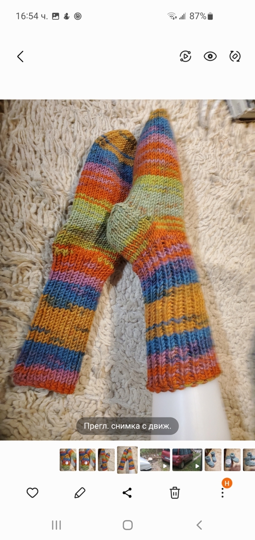 Ръчно плетени юношески чорапи размер 38