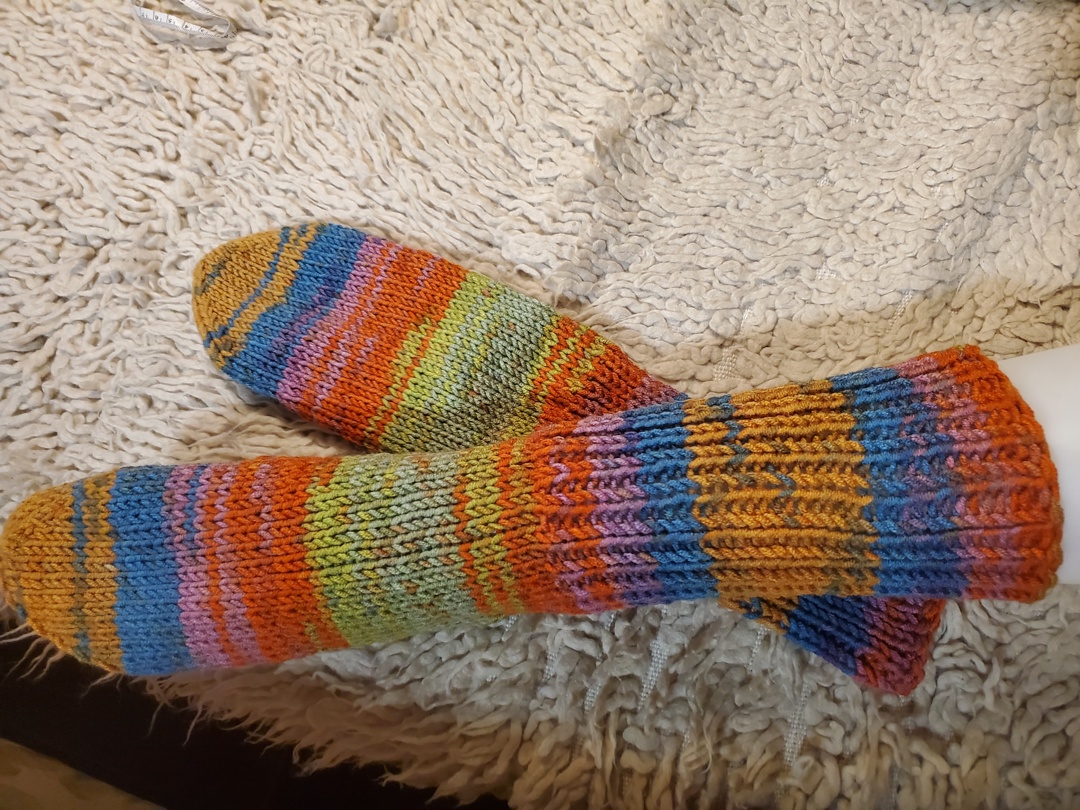 Ръчно плетени юношески чорапи размер 38