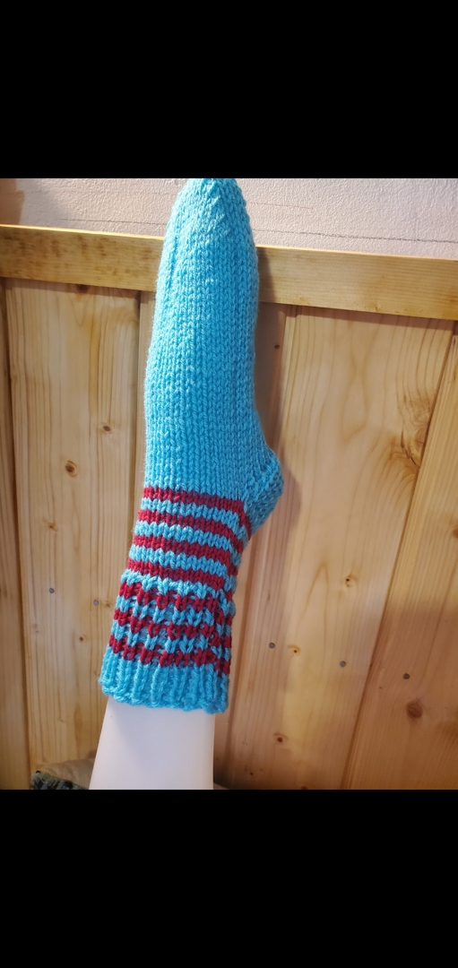 Ръчно плетени юношески чорапи размер 38