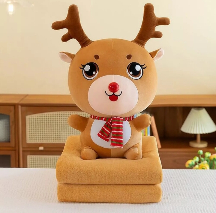 ✨Плюшена играчка 55 см, с одеяло 160x105см - 2 в1