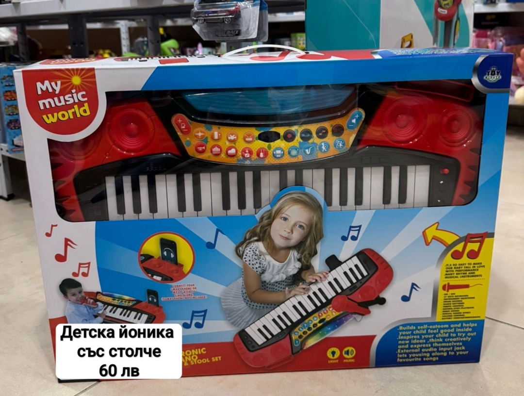 Детска йоника със столче и микрофон