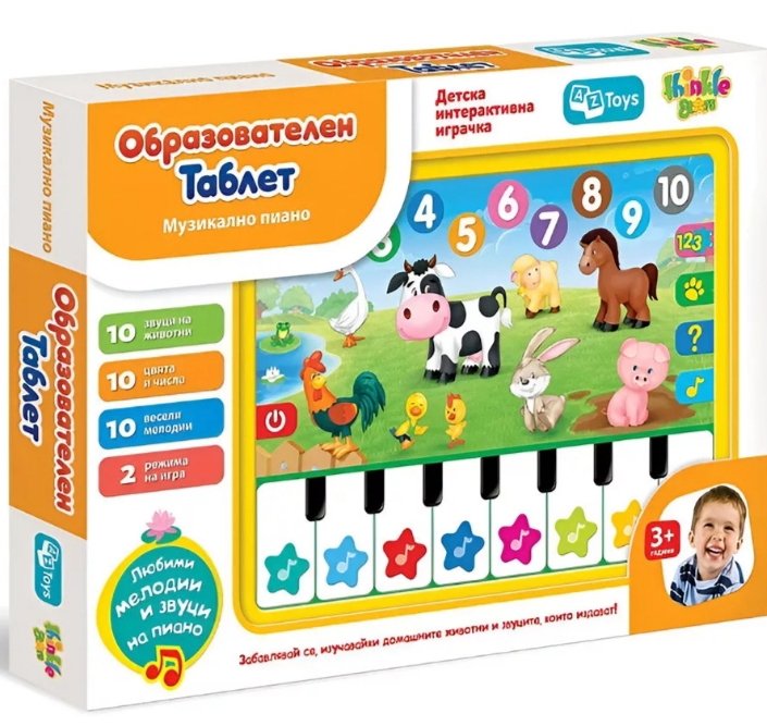 ✨Образователен таблет "Пиано и домашни животни"