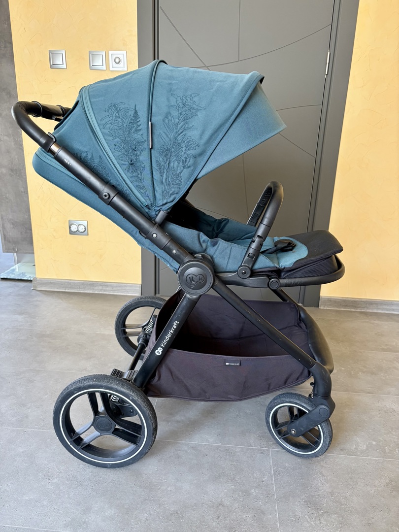 Бебешка количка 2 в 1 KinderKraft - Nea, тъмнозеле