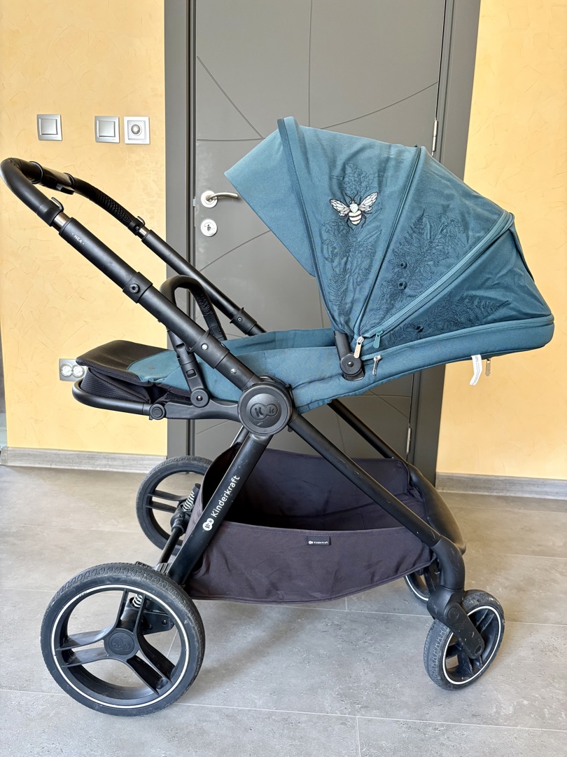 Бебешка количка 2 в 1 KinderKraft - Nea, тъмнозеле