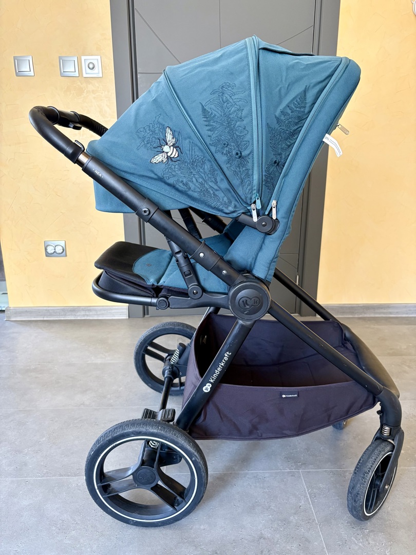 Бебешка количка 2 в 1 KinderKraft - Nea, тъмнозеле