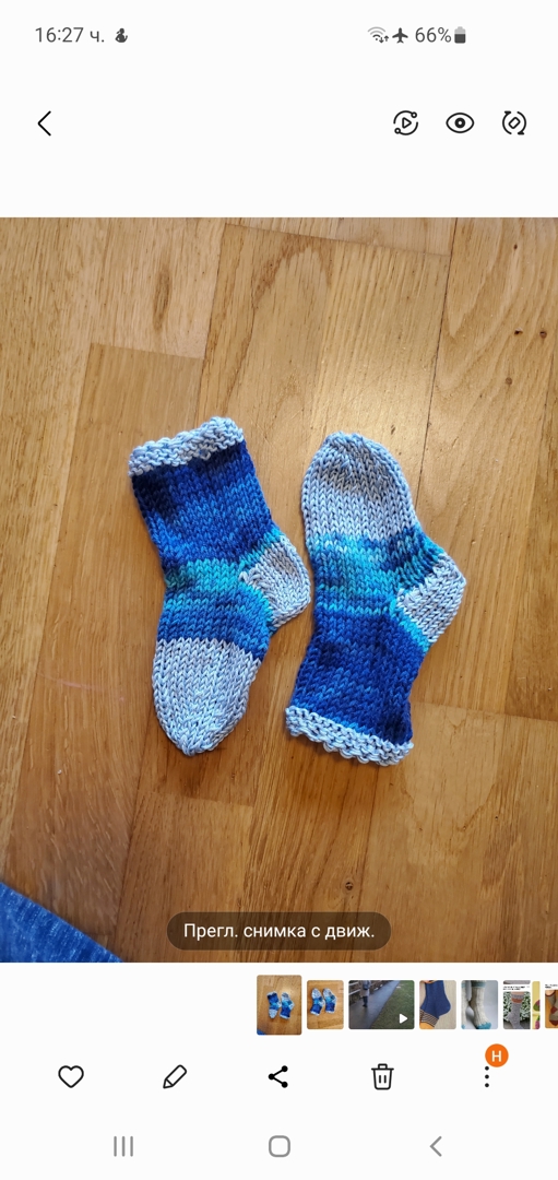 Ръчно плетени чорапки, от 3 до 6 месеца