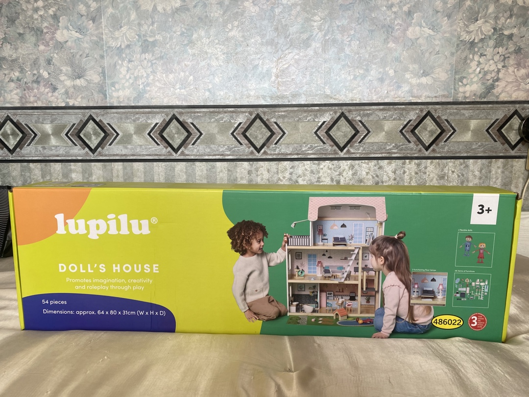 Нова дървена къща за кукли Lupilu