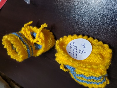 Ръчно плетени бебешки ботушки, от 3 до 6 месеца