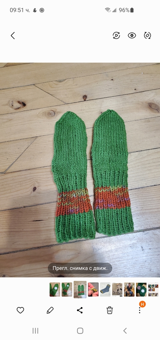 Ръчно плетени чорапки,ходило 17 см