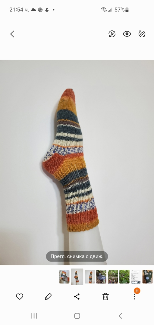 Ръчно плетени чорапи размер 38