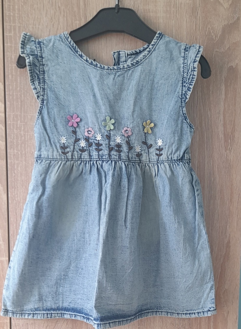 Дънкова рокля размер 86-18 месеца