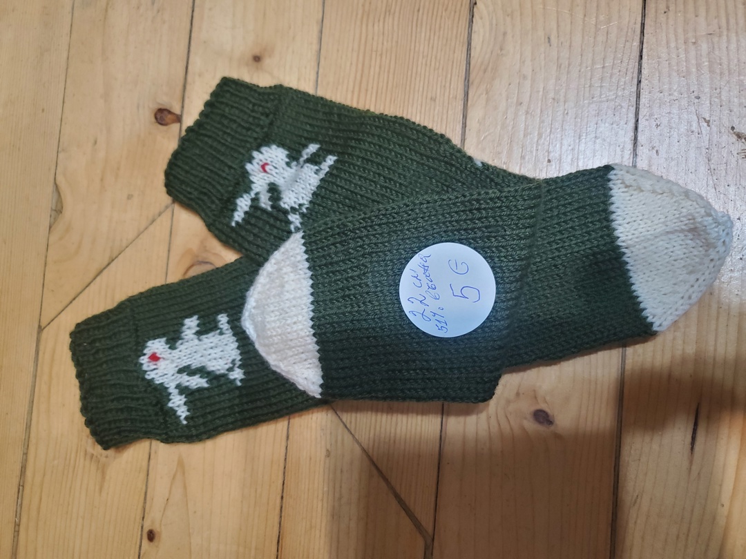 Ръчно плетени чорапки, ходило 22 см