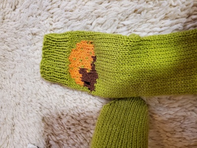 Ръчно плетени детски чорапки размер 36