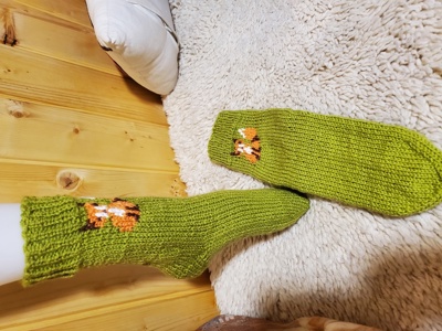 Ръчно плетени чорапки размер 38